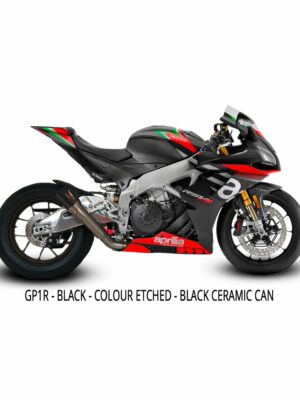 AP4.14.1 RSV4 2009 - 2014 | DE-CAT GP1R BLACK CERAMIC COATED SILENCER & PIPEWORK (Laser Etched)