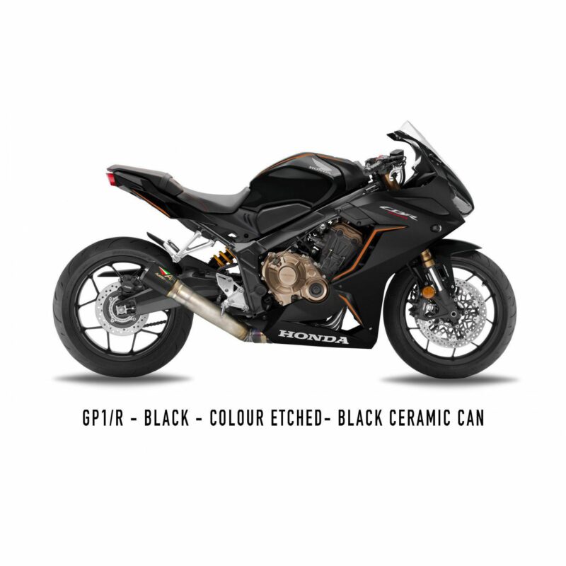 CB/CBR650F 2017-2022 | DE-CAT GP1R BLACK CERAMIC CAN