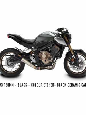 HD85.5.18V3S สำหรับ CB/CBR650F 2017-2022 | DE-CAT V3 150MM BLACK CERAMIC CAN