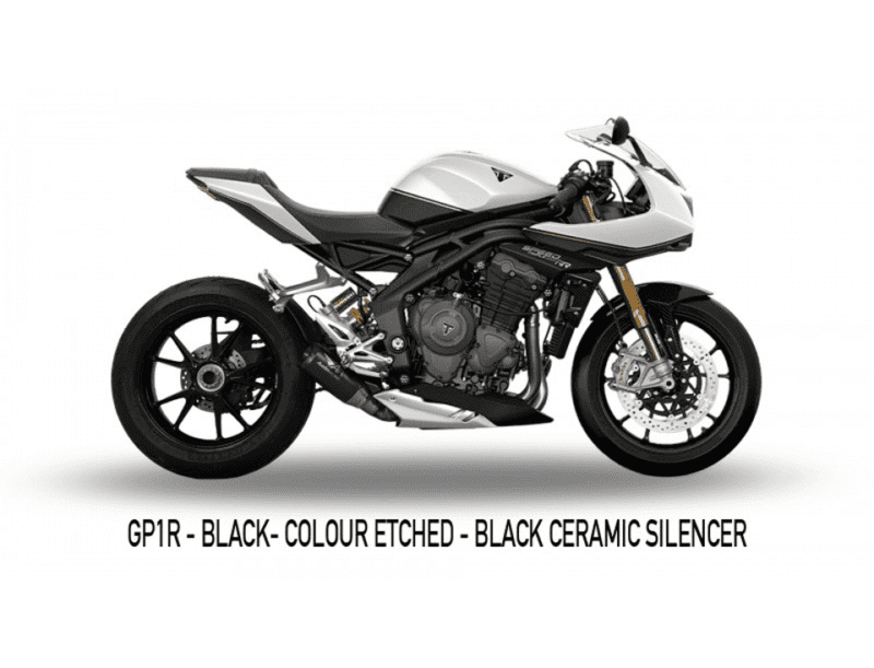 TR1200.22.1 SPEED TRIPLE 1200 2021-2022 | SILENCER BOX DELETE GP1R BLACK CERAMIC (COLOUR ETCHED)